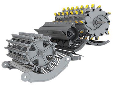 Trommel-/korfuitvoering voor rijst