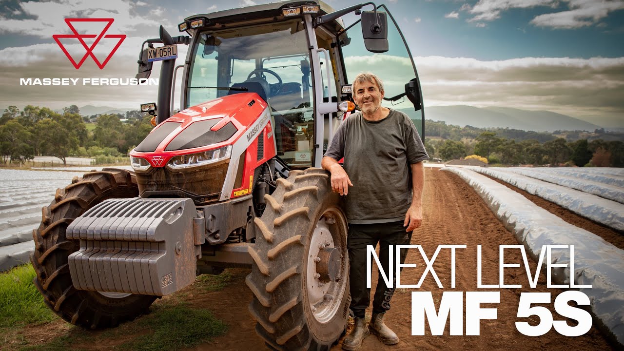 Customer testimonial from a strawberry grower explaining why the Massey Ferguson MF 5S tractor is ‘next level’ after 280 hours of real‑world use.