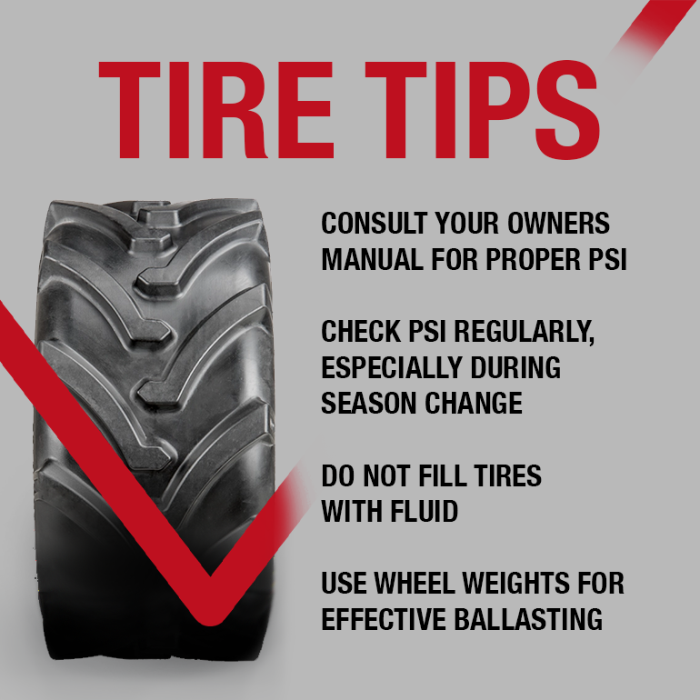  Four tractor tire tips from Massey Ferguson.